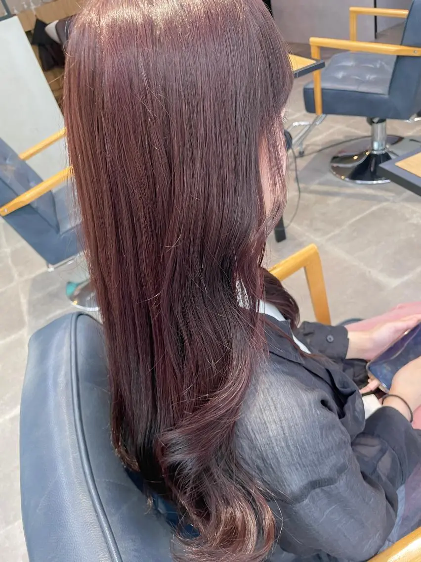 ロング カラー ヘアカラー トリートメント newi梅田🫧韓国 ヘア🫧sakiのヘアスタイル