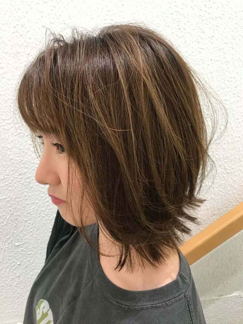 ショート カラー ヘアカラー トリートメント 当日予約🆗✂︎ ウエモト タクのヘアスタイル