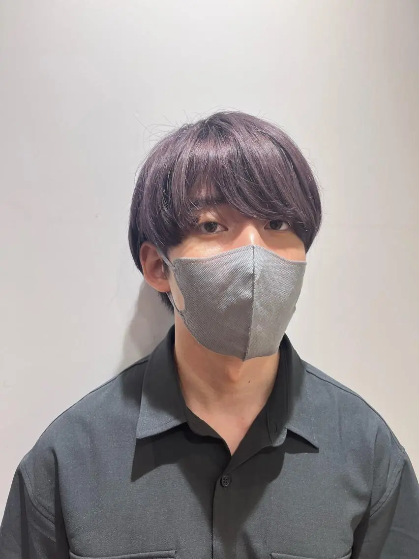 ショート カラー メンズ メンズブリーチ ブリーチ ラベンダーカラー シルバー dogstar小林諒 パーマ/レイヤーのヘアスタイル