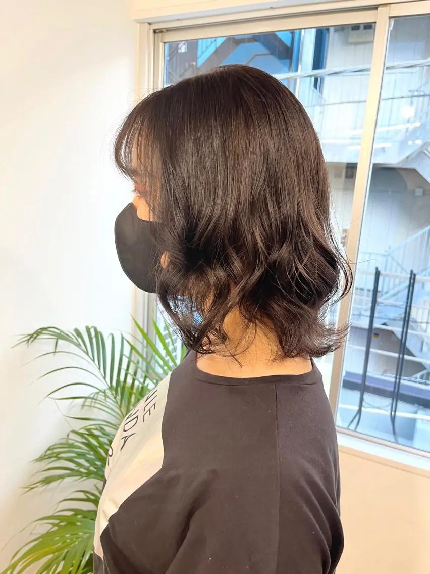 ミディアム カラー パーマ ヘアアレンジ メンズ キッズ ネイル マツエク・マツパ アイブロウ HIROKO / 透明感暖色カラー🎀のヘアスタイル