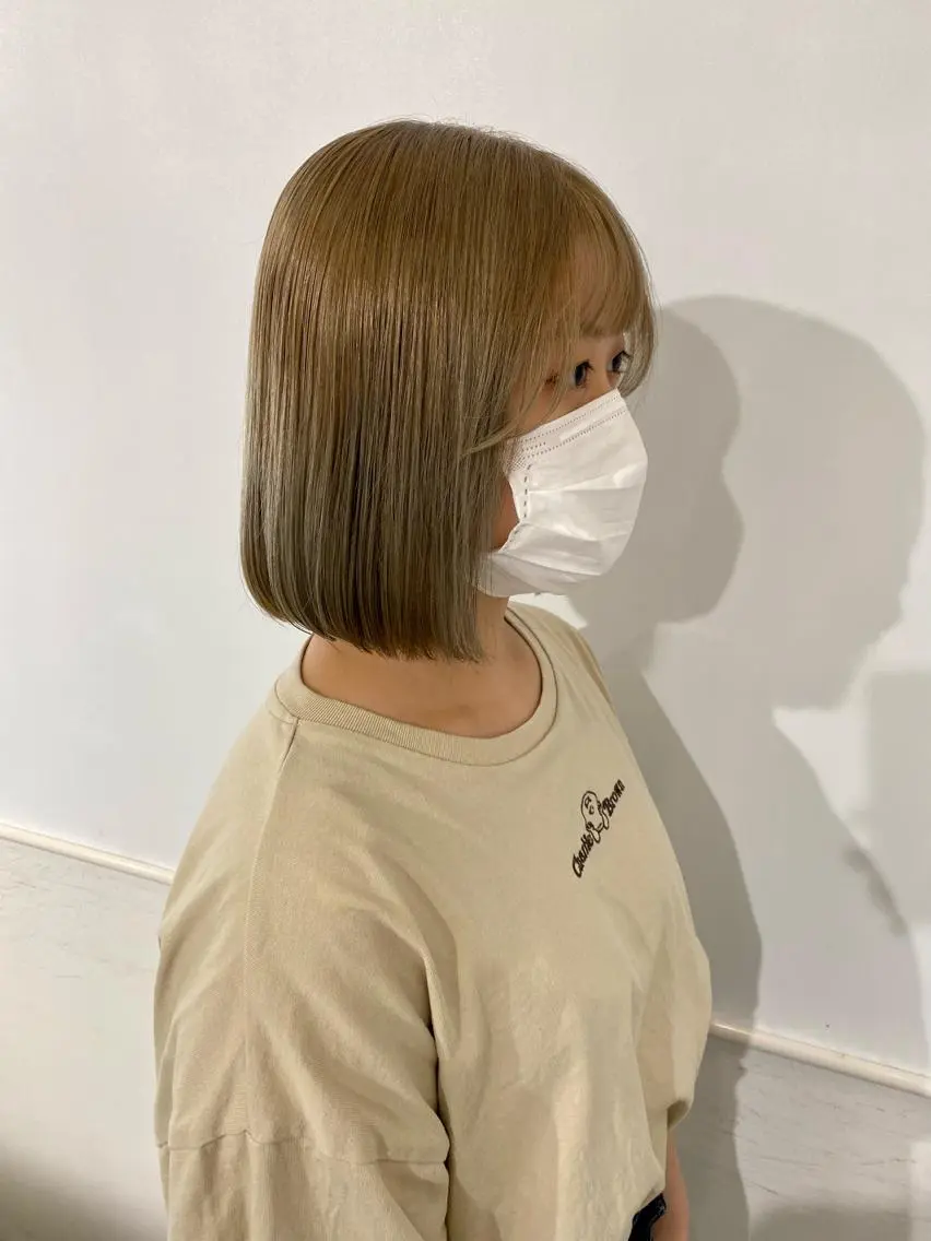 ミディアム Okamura Chisatoのヘアスタイル