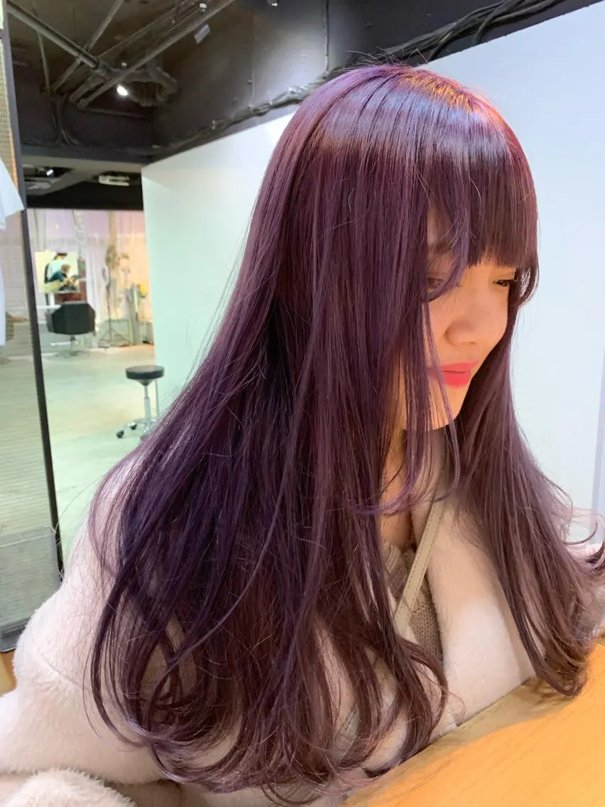 ロング カラー カット ヘアカラー トリートメント ヘアセット 怪我のため7月 復帰田中瑞希🍃のヘアスタイル