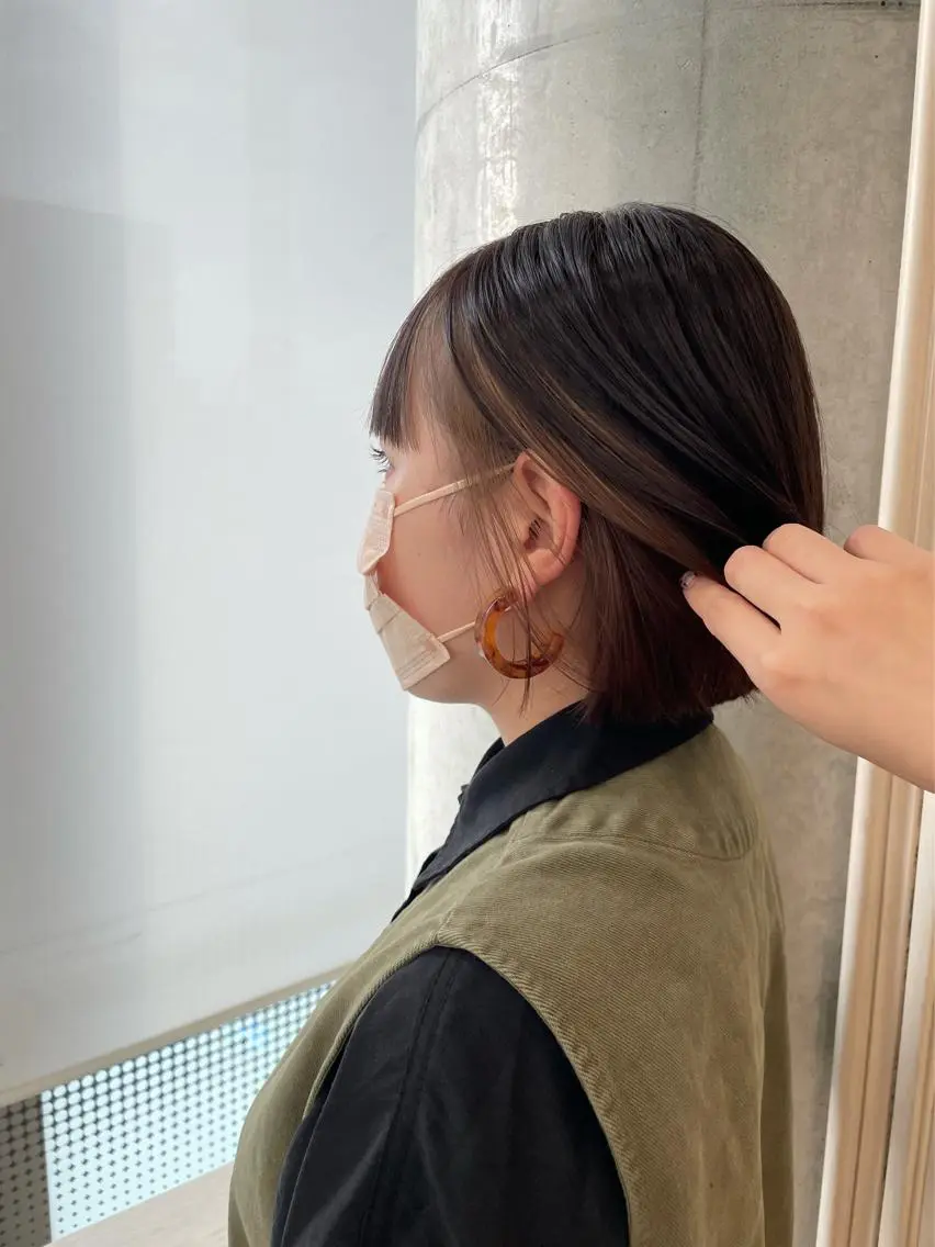 カラー ベージュカラー インナーカラー 🍪ﾖｼｲﾊﾙﾈ🍪 ﾗﾍﾞﾝﾀﾞｰｶﾗｰのヘアスタイル