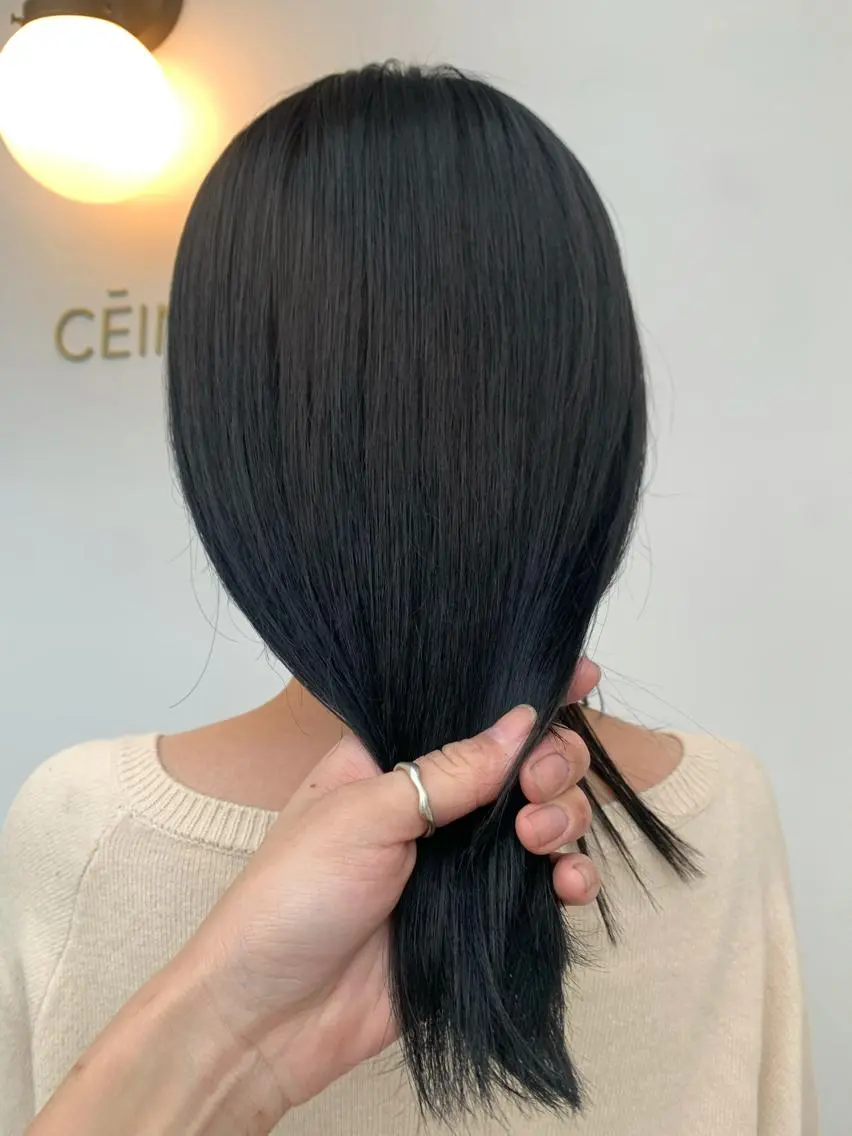 ミディアム カラー ブルーカラー ブルージュ カット ヘアカラー トリートメント 中目黒🌼 🌼ハナのヘアスタイル