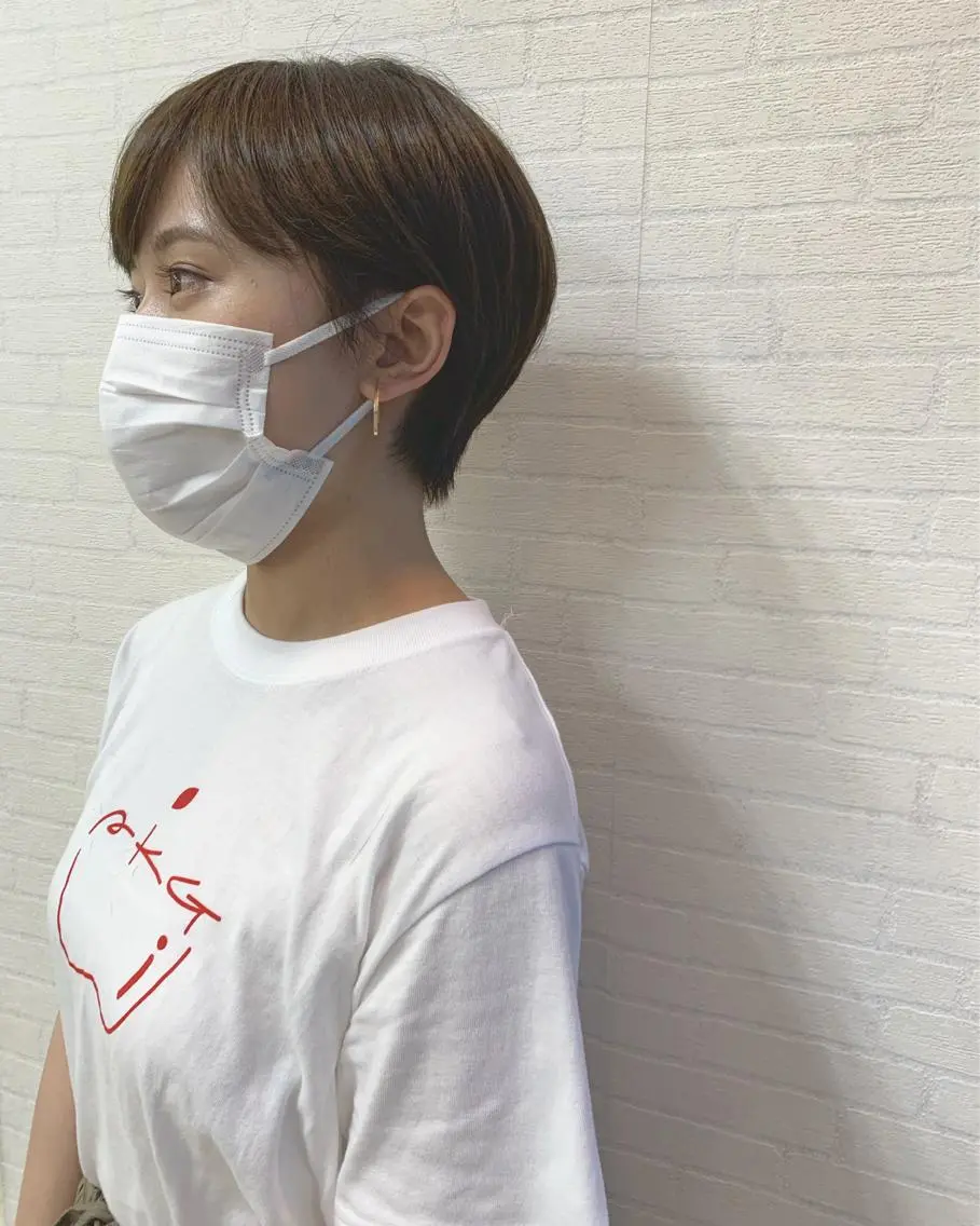 ショート カラー 切りっぱなしボブ ショートボブ ハンサムショート 丸みショート ボブ カット ヘアカラー トリートメント 初めてのショート お任せください✂️のヘアスタイル