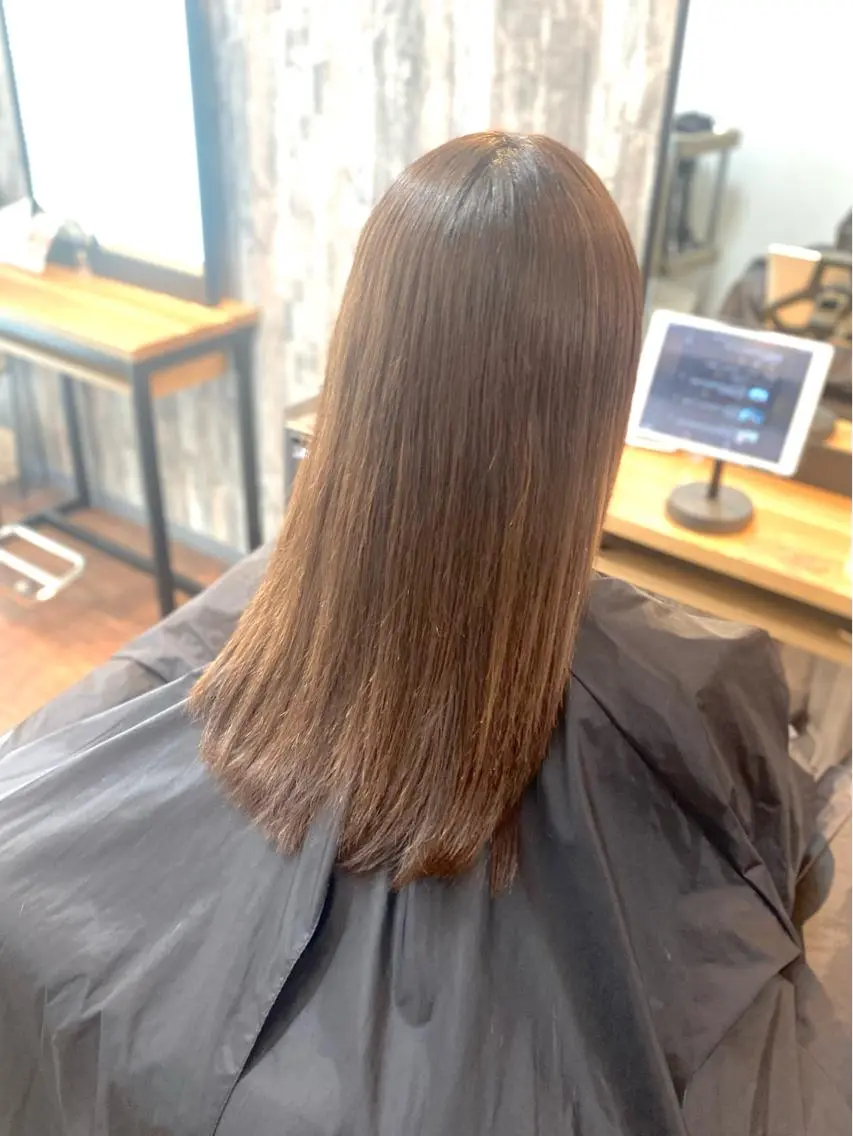 ロング パーマ 酸性ストレート ストレートパーマ Luzir⭐︎ GEN⭐︎のヘアスタイル