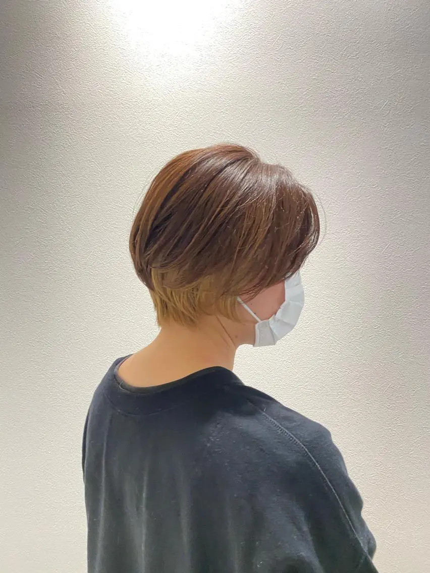 ショート カラー ショートヘア スパイキーショート パーマ　具志堅　太志のヘアスタイル