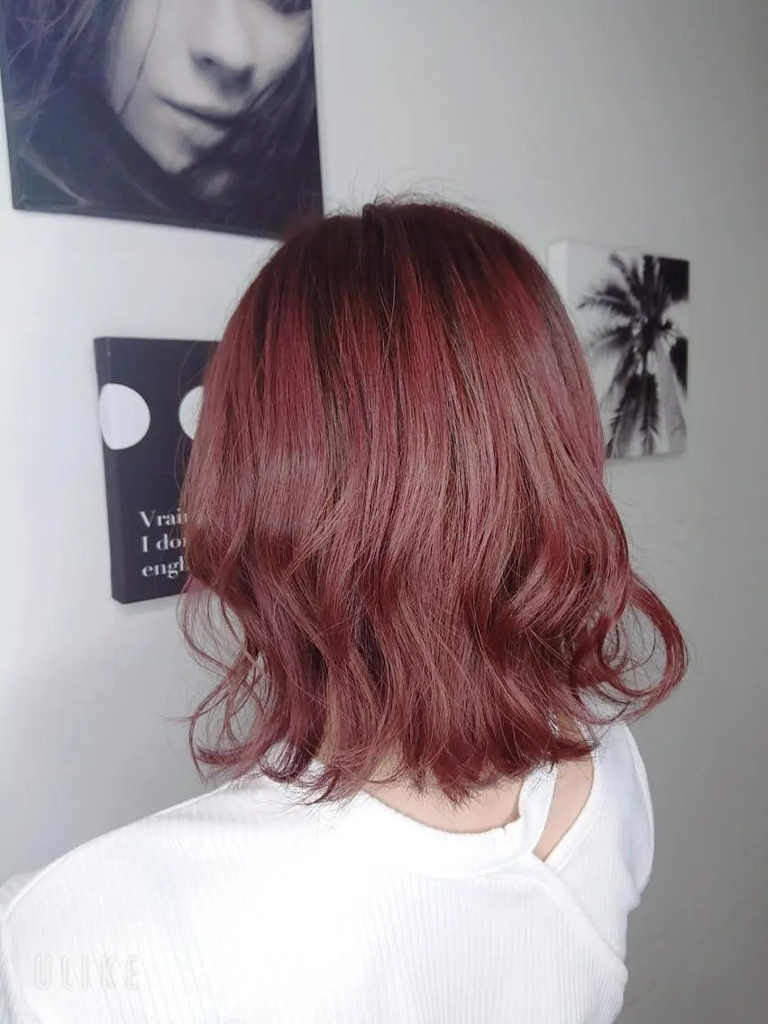 ミディアム カラー ブリーチ イルミナカラー shi hoのヘアスタイル