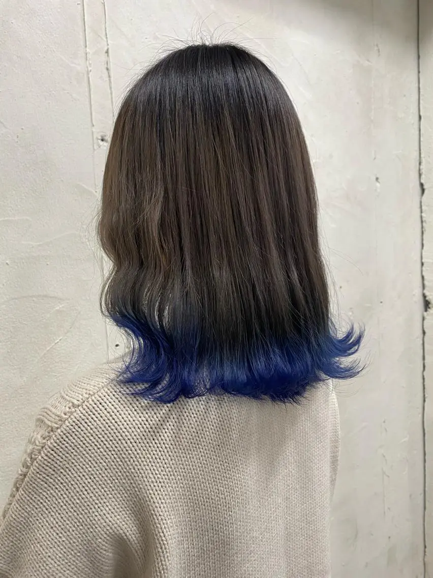 ミディアム カラー ブリーチ ブルーカラー グラデーションカラー ヘアカラー ミニモお気に入り数 No.1宍戸雄弥のヘアスタイル