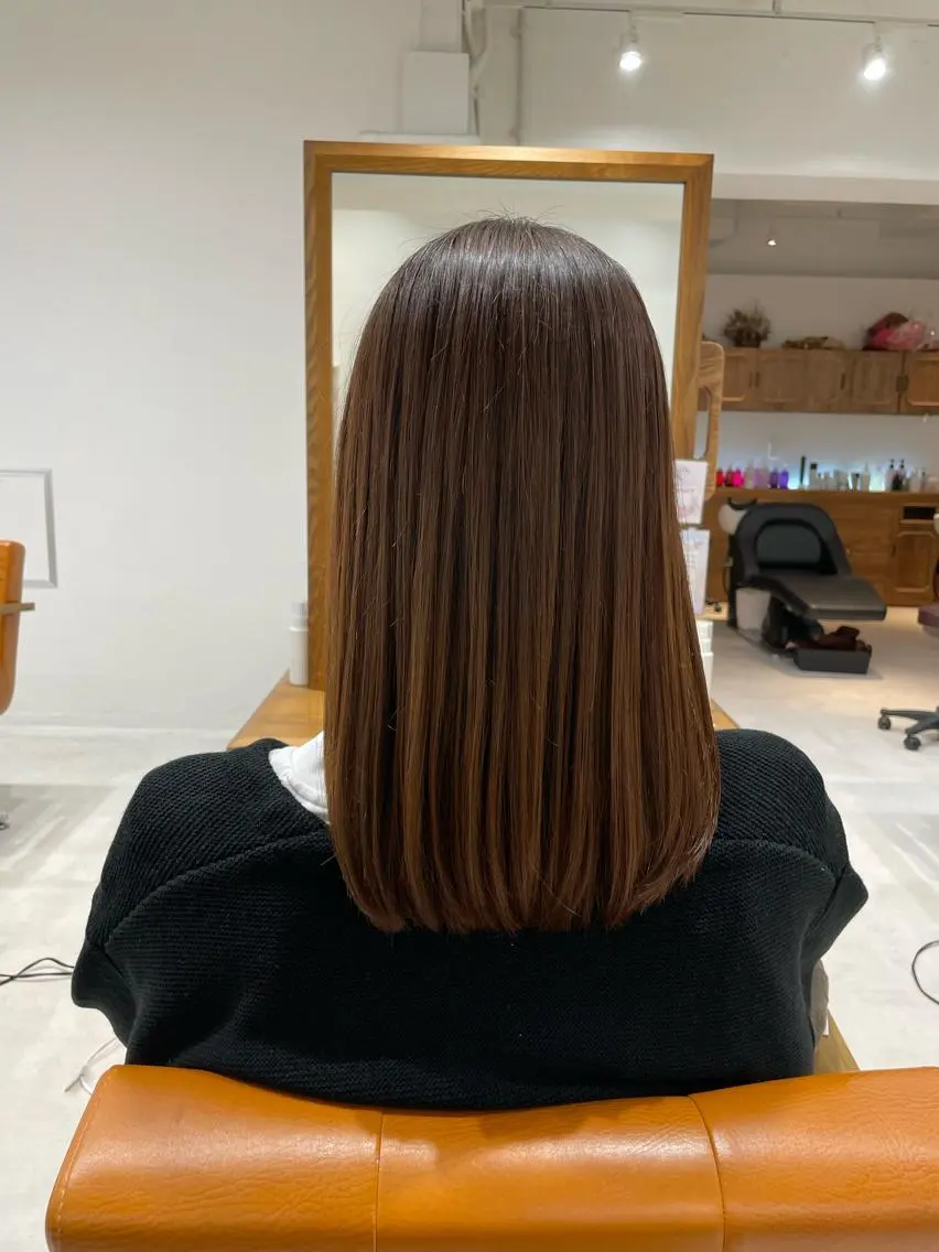 セミロング 縮毛矯正 伊藤 神威のヘアスタイル
