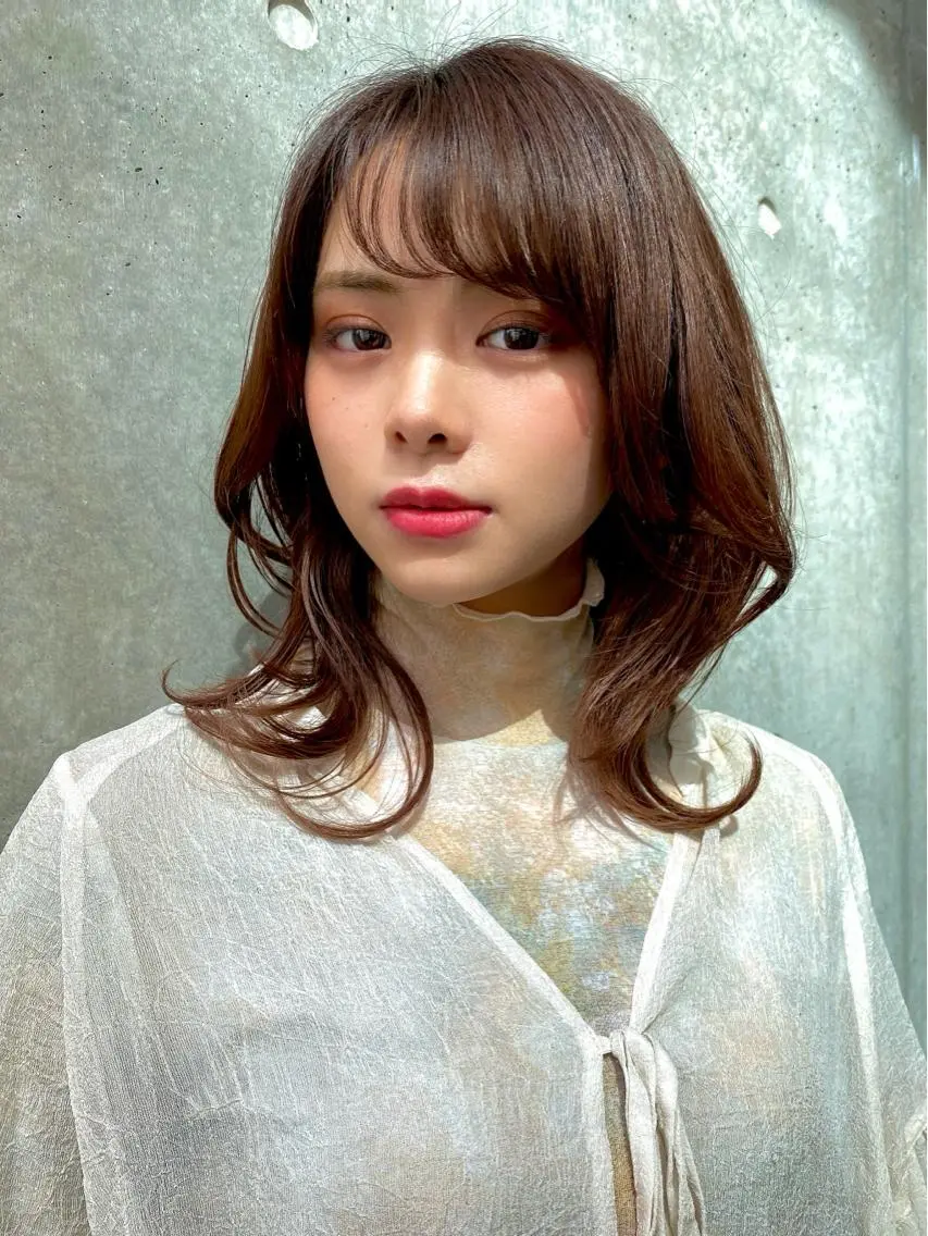 ミディアム くびれヘア 外ハネヘア 愛されヘア♪ 大森春奈のヘアスタイル
