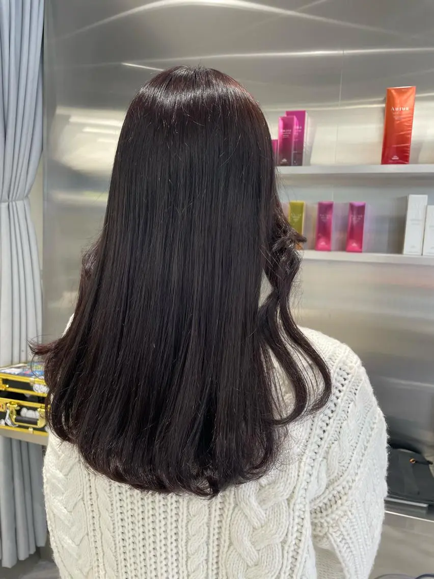セミロング カラー ブラウンカラー ラベンダーカラー ラベンダーブラウン ヘアカラー 🧁はるひ/ ZEST Ivy🎀のヘアスタイル