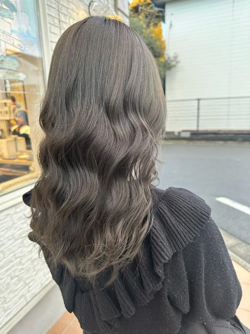 ミディアム カラー カット トリートメント ヘッドスパ 🪼高評価🪼 💎柴崎の藤咲💎のヘアスタイル