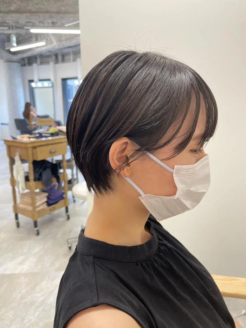 ショート カラー ヘアカラー ブリーチなし透明感 🍀梅田・増田のヘアスタイル