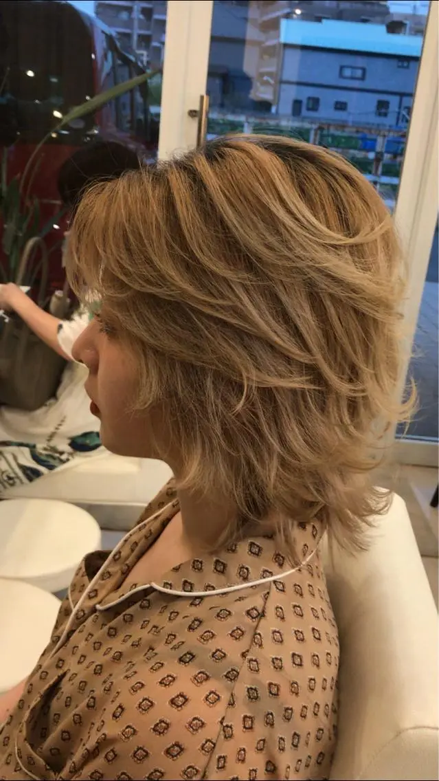 ミディアム カラー ヘアカラー トリートメント 武田 清久のヘアスタイル
