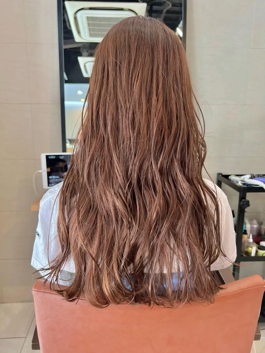 ロング カラー グレージュ メンズカット曲がる 縮毛矯正佐々木タクマのヘアスタイル