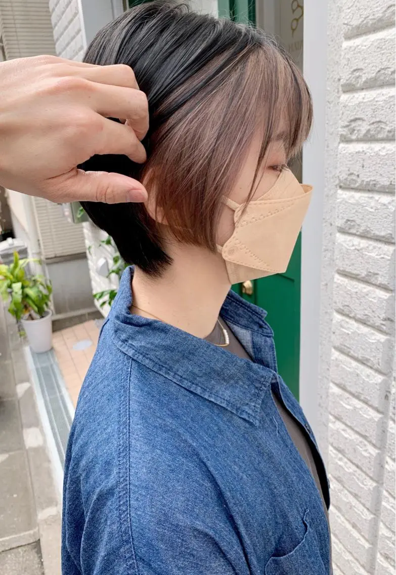 ショート ミストバング カット ヘアカラー 🦋ショートカット 🦋Yu-Kiのヘアスタイル