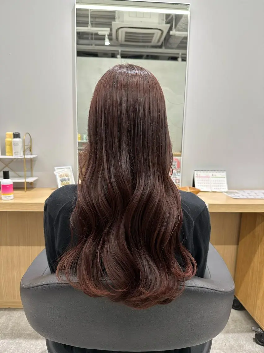 ロング ヘアカラー 巻ける髪質改善🫧ハ イライト/永田汰伊智のヘアスタイル
