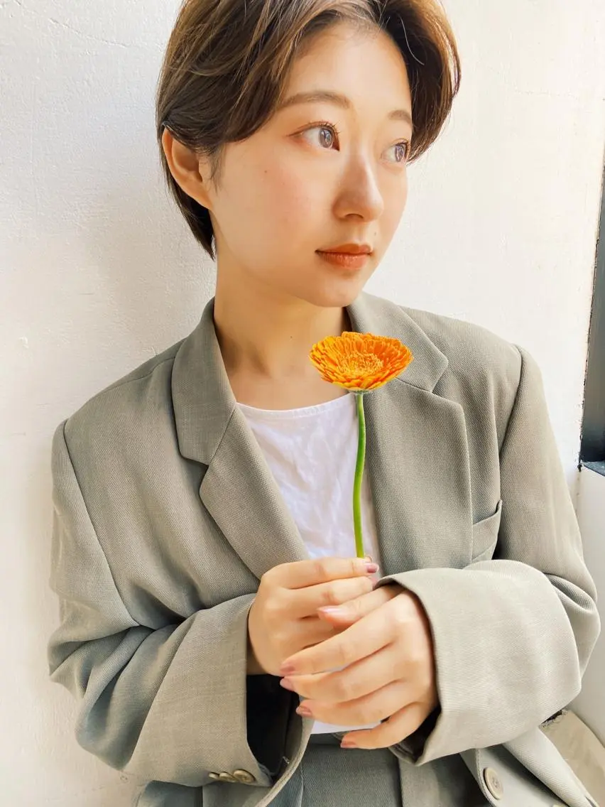 ショート カラー パーマ ヘアアレンジ メンズ キッズ ネイル マツエク・マツパ ショート/ボブ /パーマ🌿柏原良亮のヘアスタイル