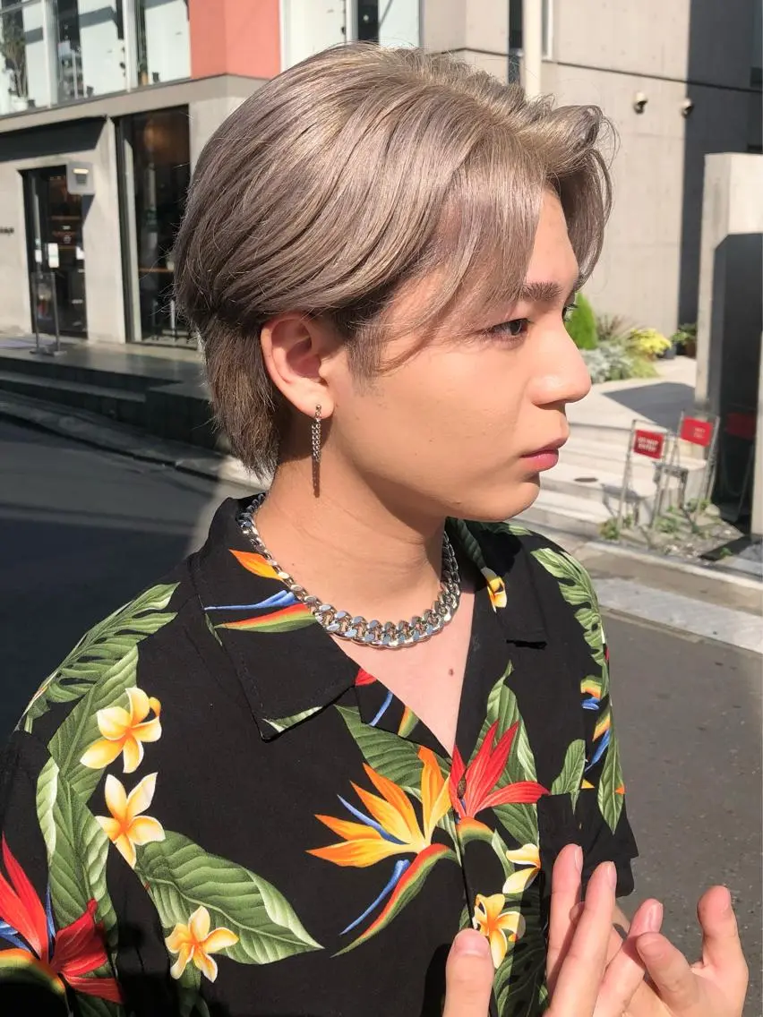 ショート カラー パーマ ヘアアレンジ メンズ ヘアカラー トリートメント 💎髪質改善特化💎 RUITOのヘアスタイル