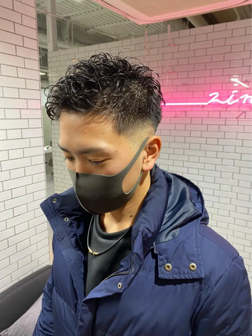 メンズ メンズパーマ 梅田中崎町メンズ 美容師ユースケのヘアスタイル