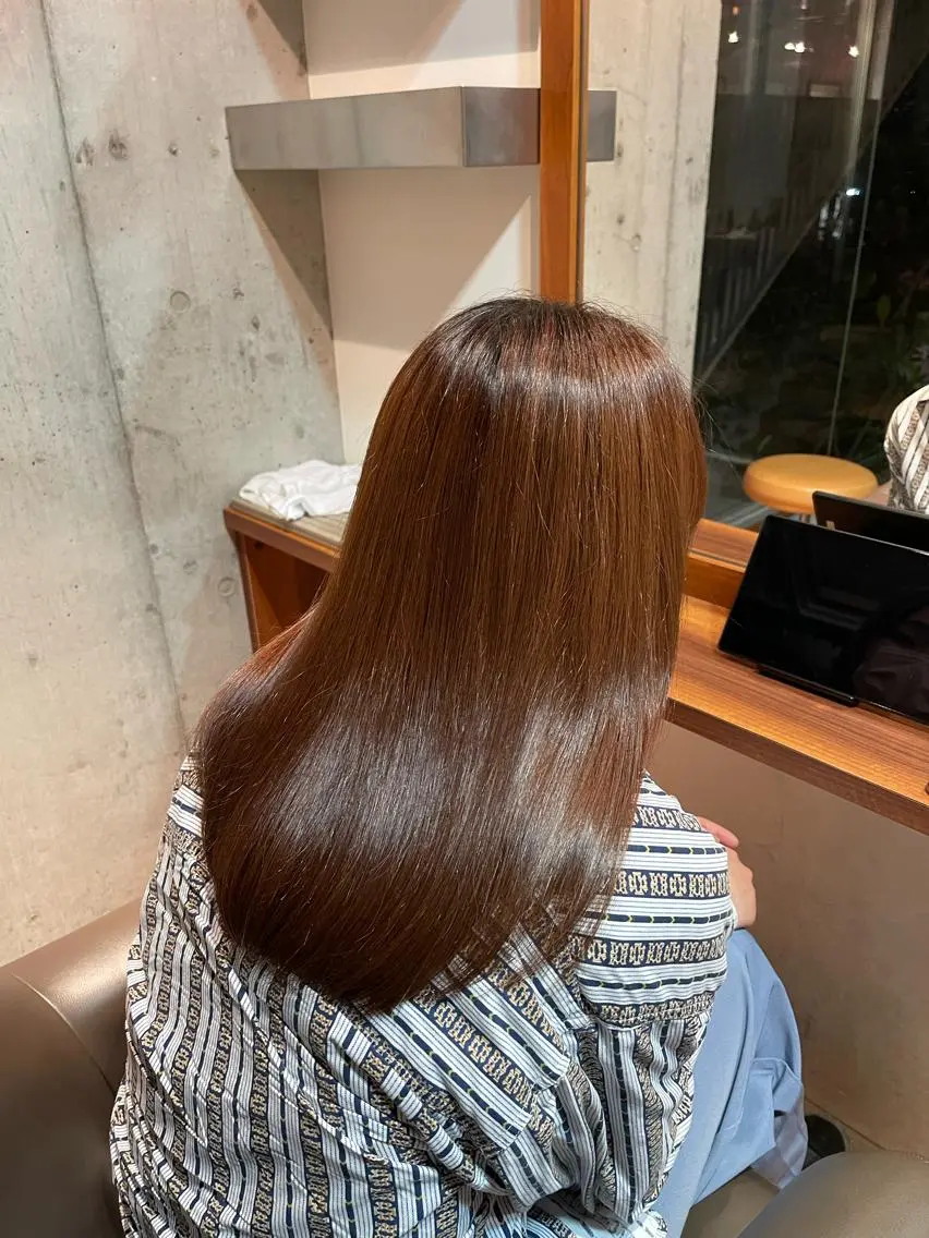 セミロング カラー ヘアアレンジ 縮毛/髪質改善🌈 川井雄太のヘアスタイル