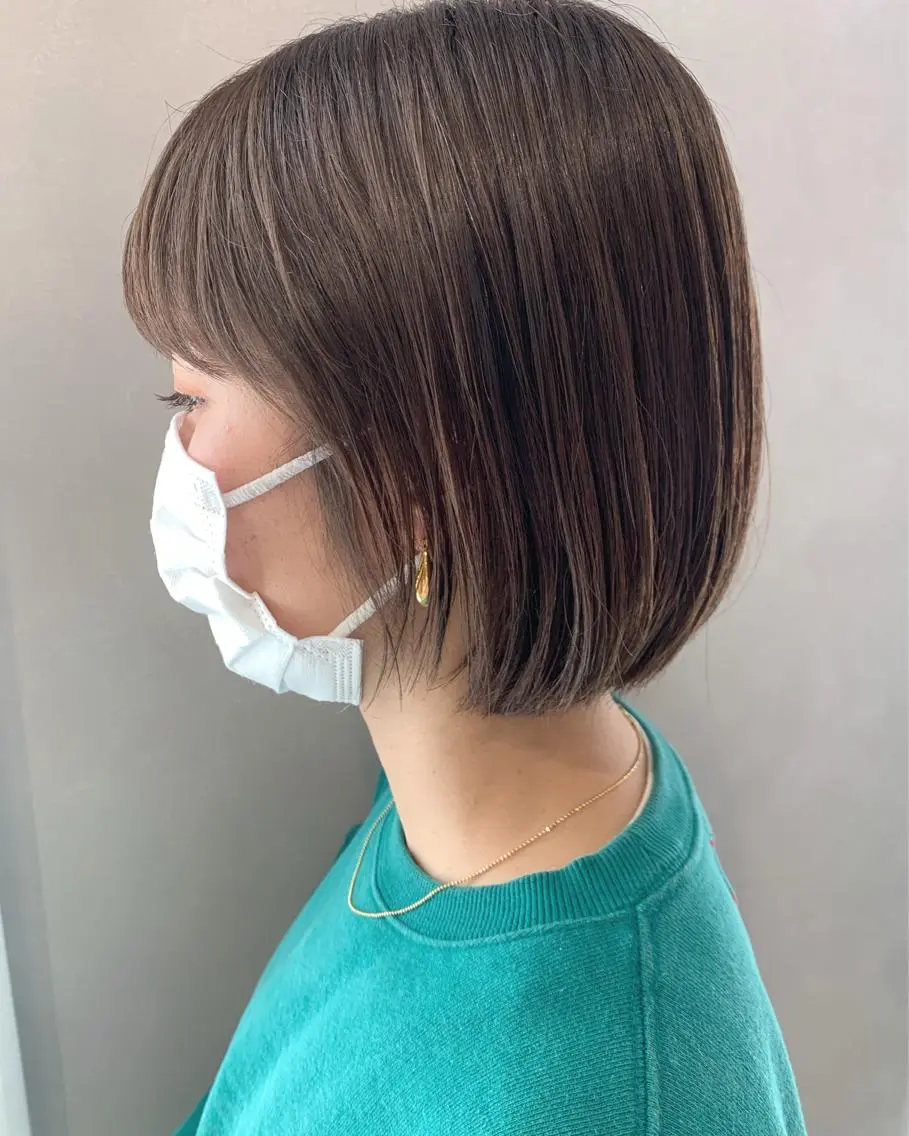 ショート カラー ベージュカラー hubhair レイヤー/透明感のヘアスタイル
