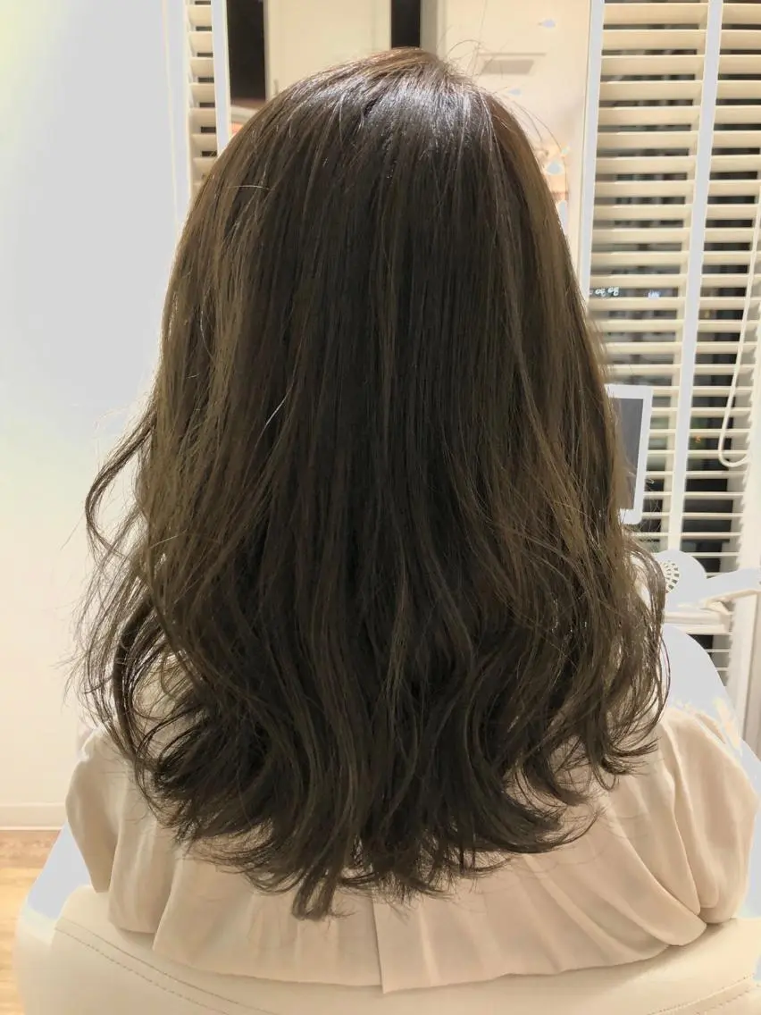 ミディアム カラー アクアカラー ミント ✨🌿大人可愛い愛さ れhair🌿✨松本のヘアスタイル