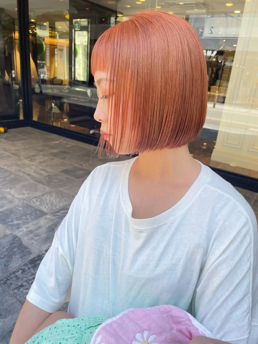 ショート カラー ヘアカラー トリートメント 髪質改善will hairdesignのヘアスタイル
