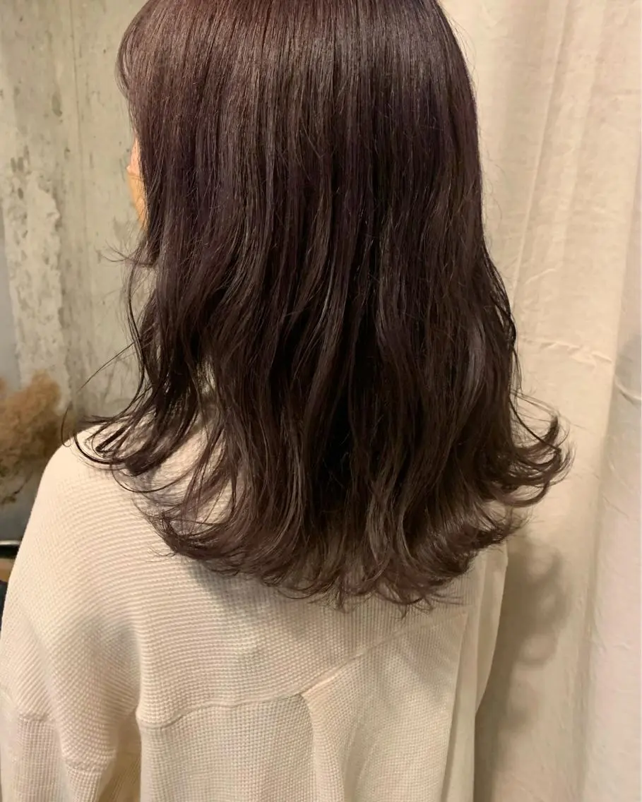 ロング カラー ブリーチ 透明感カラー ラベンダーカラー 似合わせカット 西山 紗耶香🪽 透明感カラー/ボブのヘアスタイル