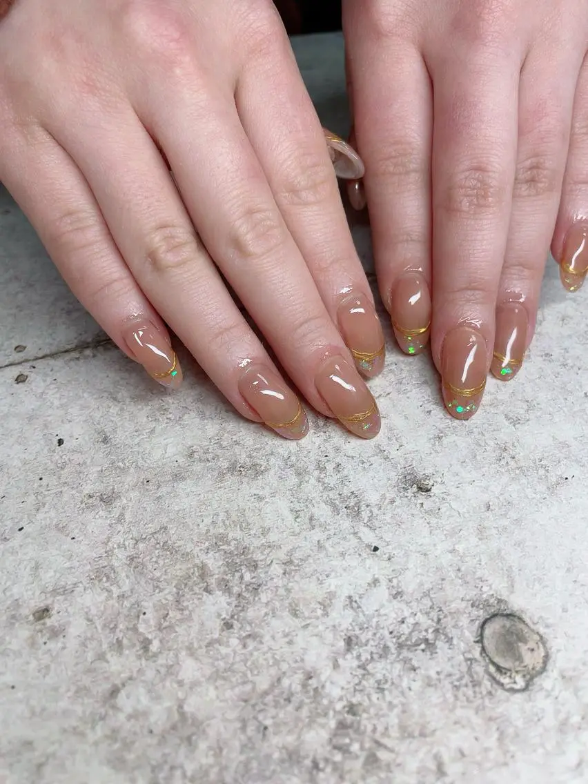 ミディアム ネイル フレンチネイル ワンカラーネイル ハンドネイル Nail_by N1のネイルデザイン