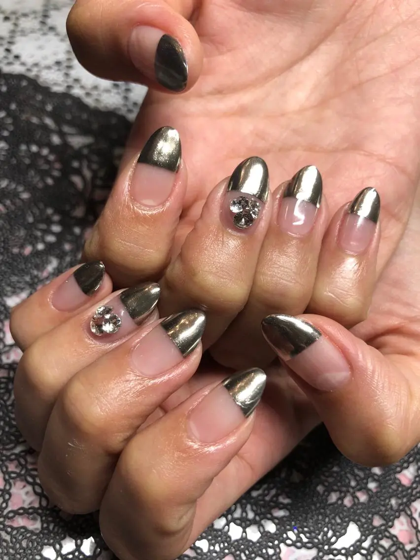 ネイル ミラーネイル ストーンネイル J terrace Nailのネイルデザイン
