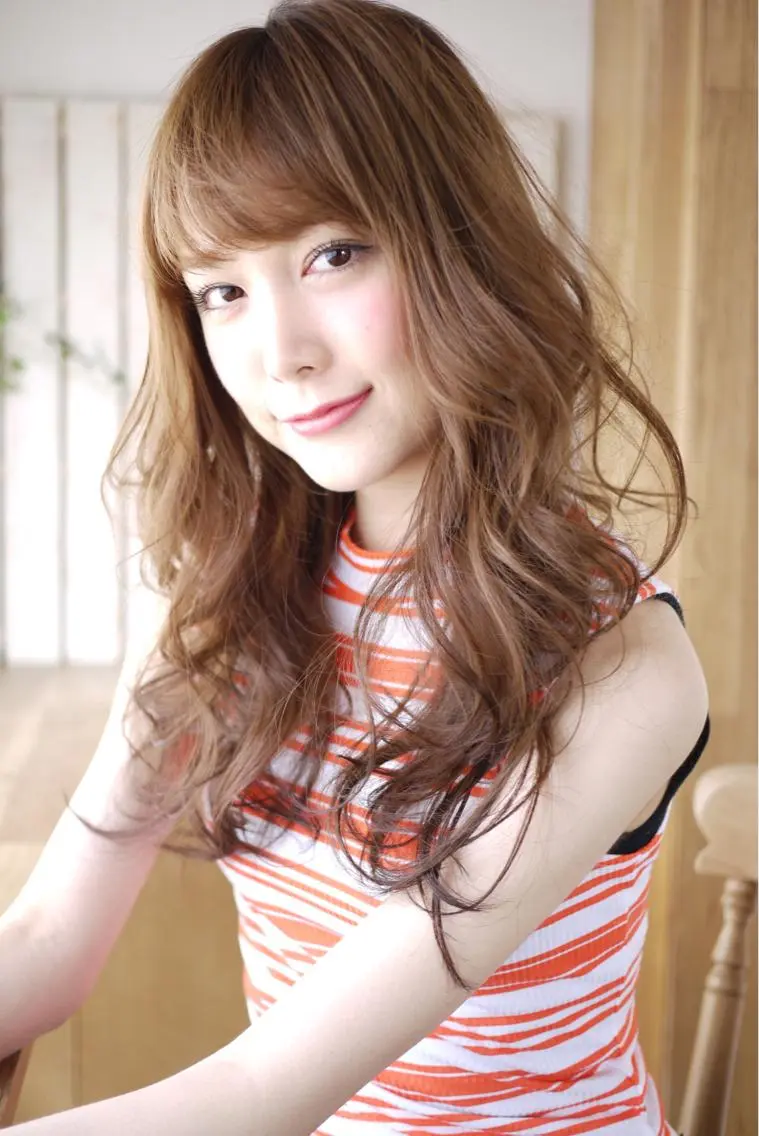 ロング カラー パーマ 若杉 諒のヘアスタイル