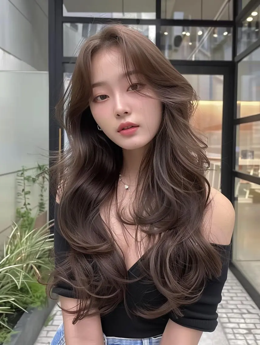 ロング ✨ブリーチなし× 髪質改善⚡新宿駅近のヘアスタイル