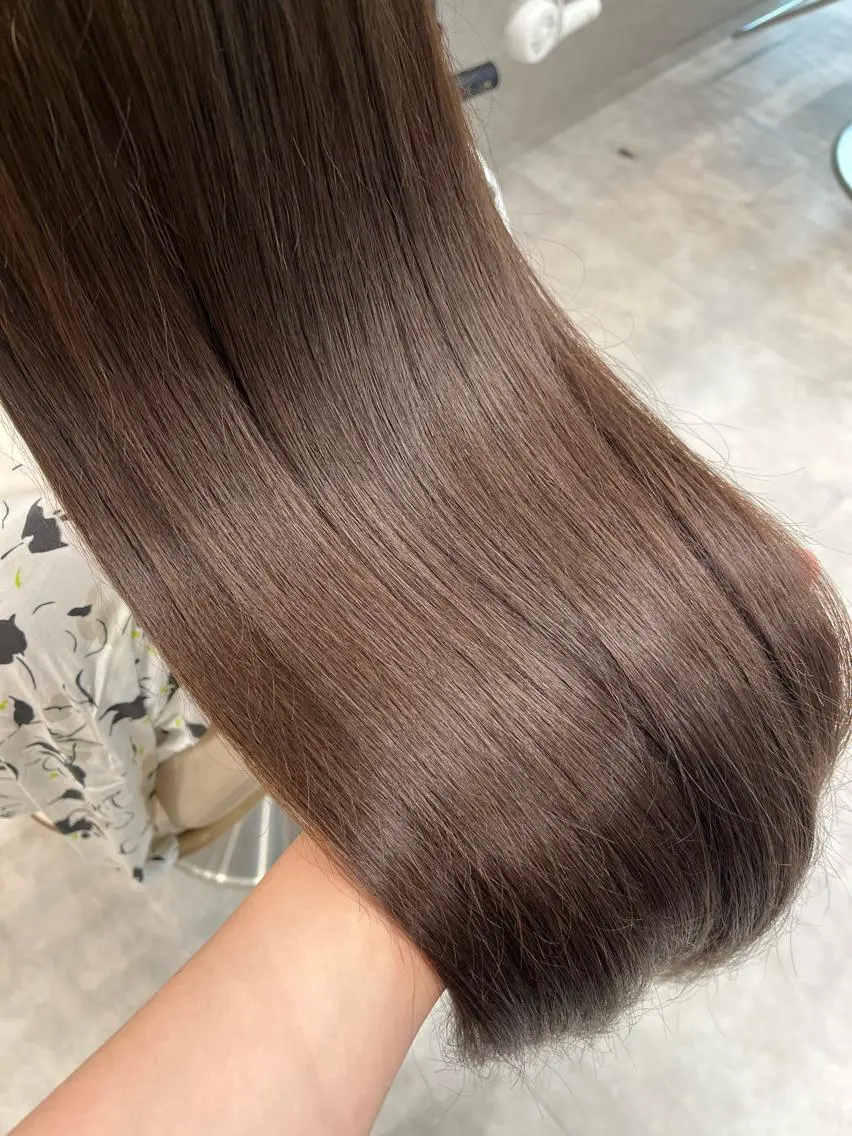 ロング カット ヘアカラー トリートメント ヘッドスパ 近 紗理奈のヘアスタイル