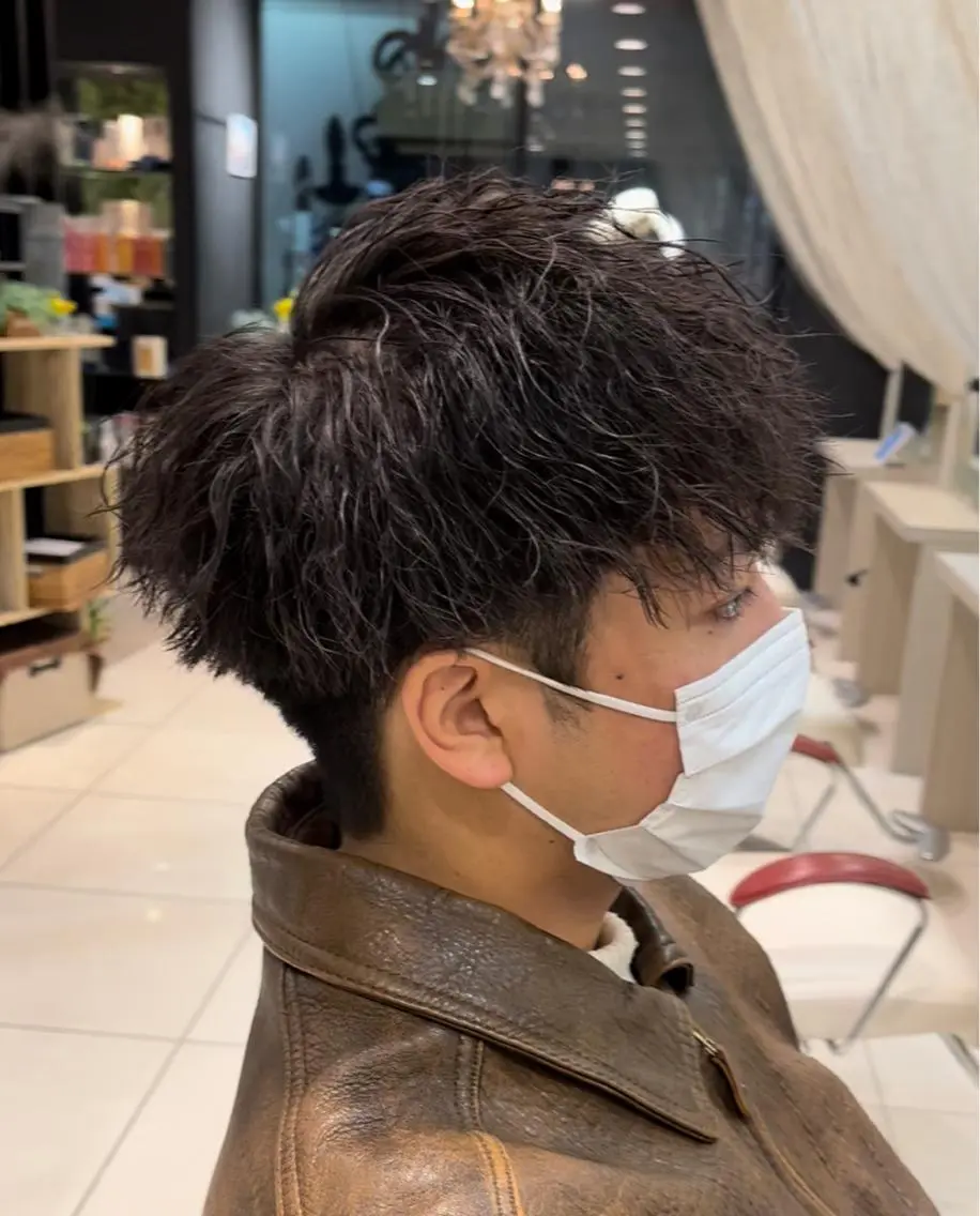 パーマ メンズ EARTH勝田台 吉永嵐のヘアスタイル