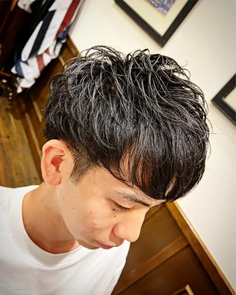 ショート パーマ メンズ ひらお あおとのヘアスタイル
