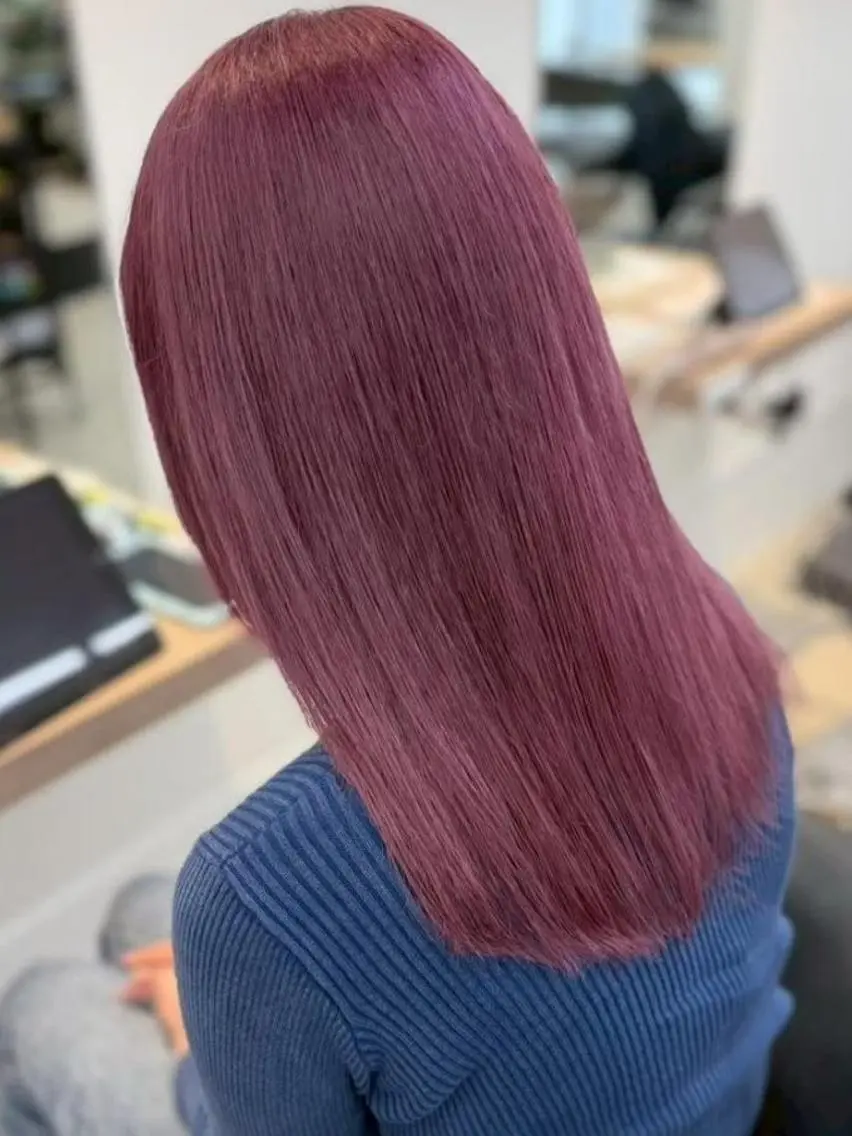 セミロング 髪質改善カラー透明感 ダブルカラー幕田のヘアスタイル