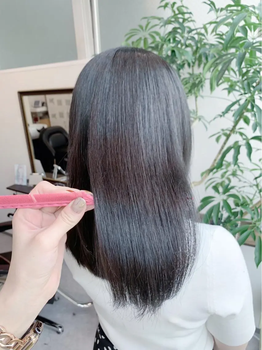 ロング カット ヘアカラー トリートメント 酸熱トリートメント/ 髪質改善🌟玉井香奈のヘアスタイル
