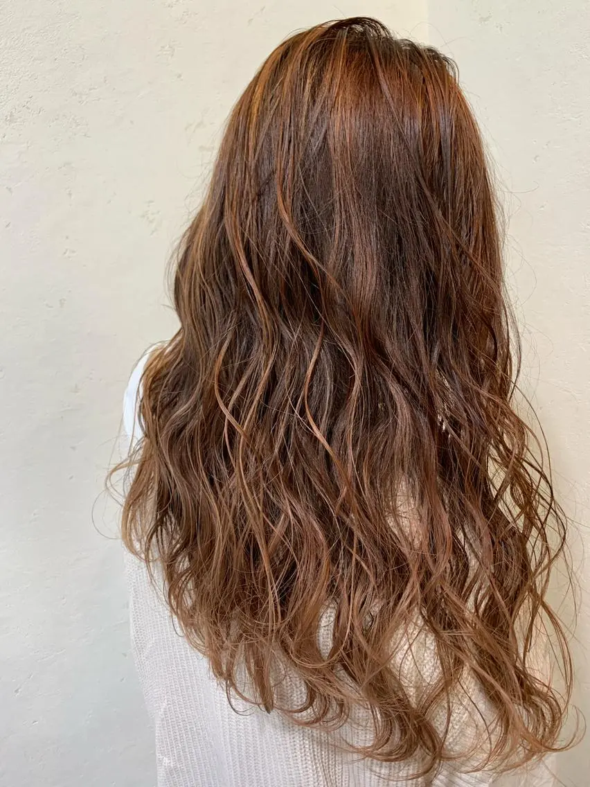 セミロング カラー ヘアカラー トリートメント 天野 開のヘアスタイル