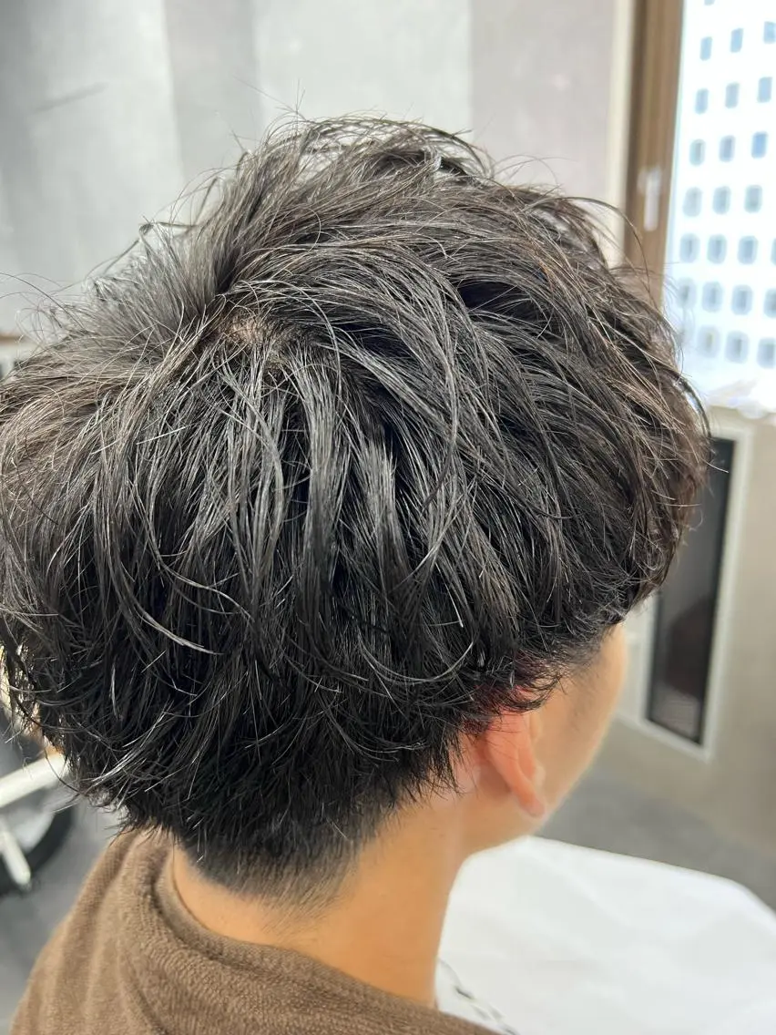 ショート パーマ メンズ カット パーマ 垢抜け・メンズパーマ 津山祐紀のヘアスタイル
