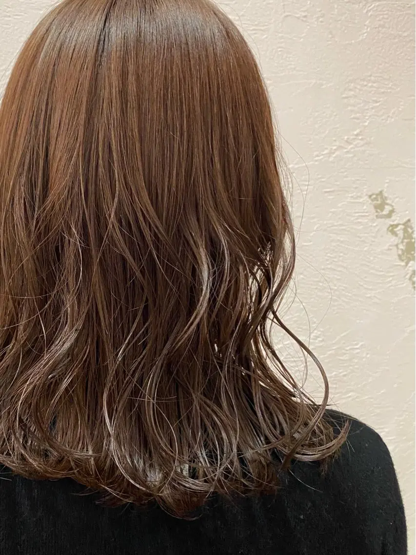 ミディアム カラー 黒髪 卒業式のヘアスタイル 🍑もも 🍑のヘアスタイル
