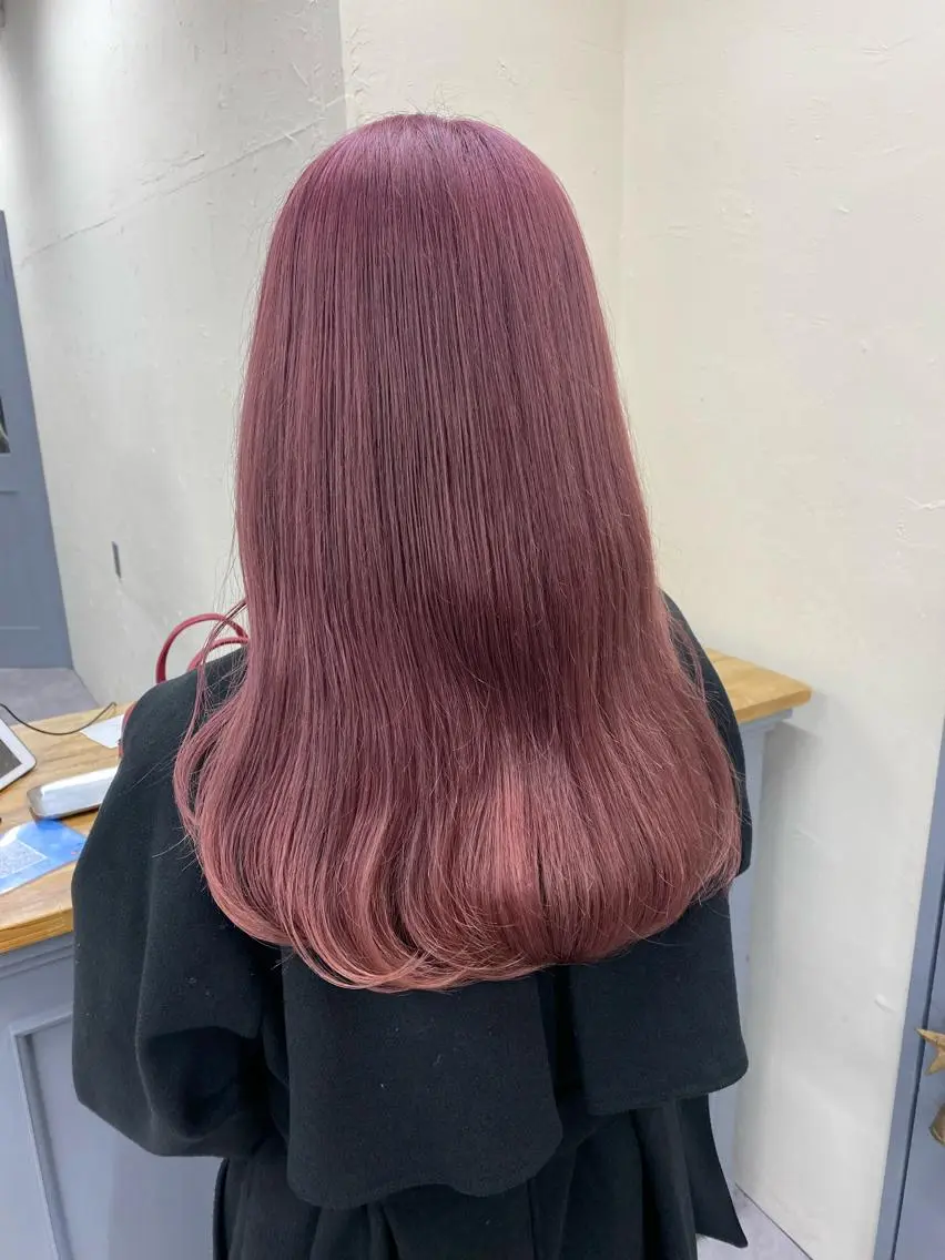 セミロング カラー レイヤー暖色カラー 池袋Yamamotoのヘアスタイル