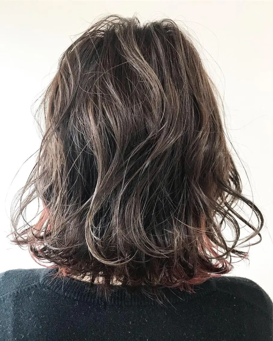 ミディアム カラー カット ヘアカラー トリートメント Lien 深井店のヘアスタイル
