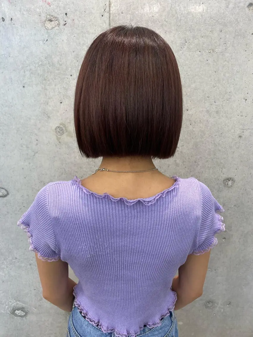 ショート カラー オリーブ/アッシュ やわらか透明感カラーのヘアスタイル