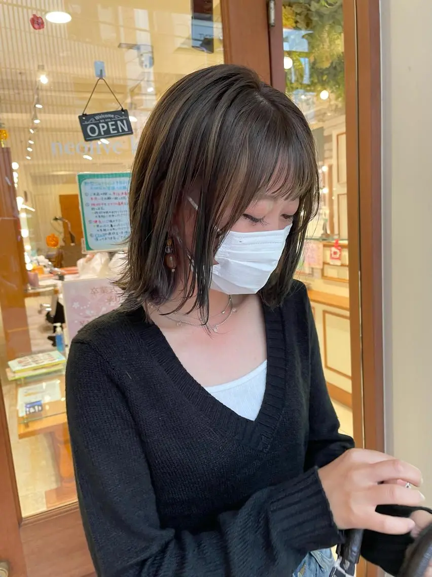 ショート カラー アディクシーカラー ブラウンカラー オリーブブラウン トリートメント 清水 ちひろ ✄トップスタイリストのヘアスタイル