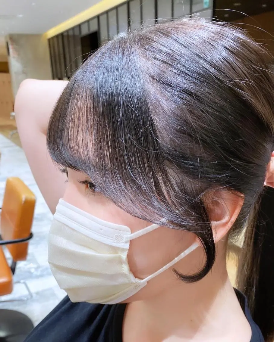 ミディアム 顔まわりカット🌟 くびれヘア/寺門遥輝のヘアスタイル