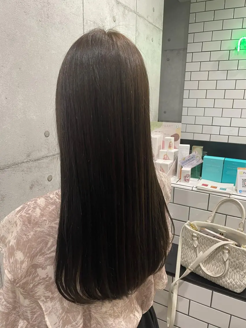 ロング カット ヘアカラー 縮毛矯正 ✂︎newi池袋✂︎ 長谷川寛のヘアスタイル
