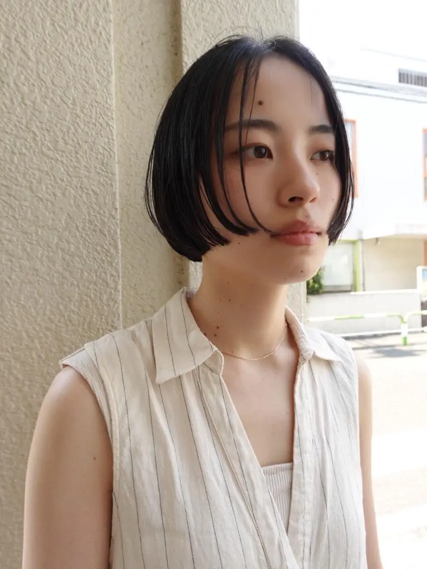 ショート パーマ カラー ショートボブ アディクシーカラー ブリーチ ケアブリーチ デザインカラー カット ヘアカラー トリートメント CEINE+ officialのヘアスタイル