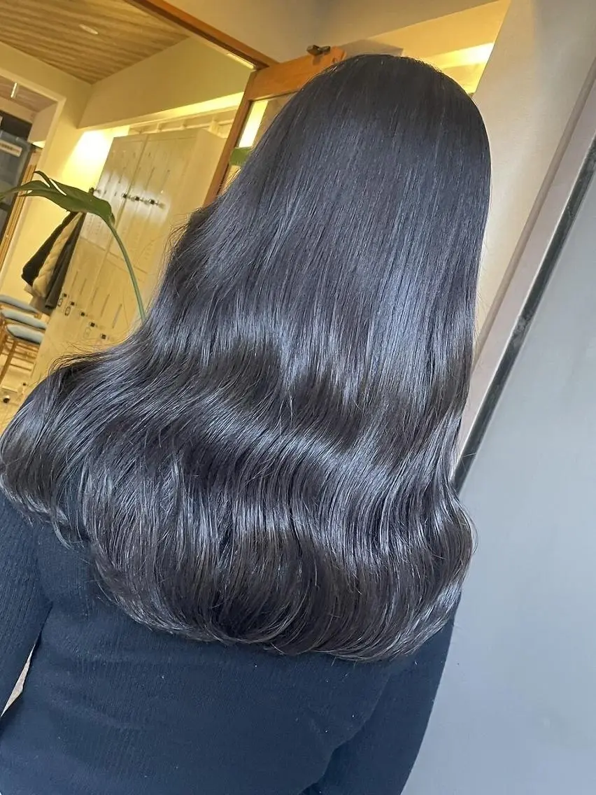 ミディアム ハイライト 髪質改善 韓国風ヘア レイヤーカット 小顔カット TIGRE for hairのヘアスタイル
